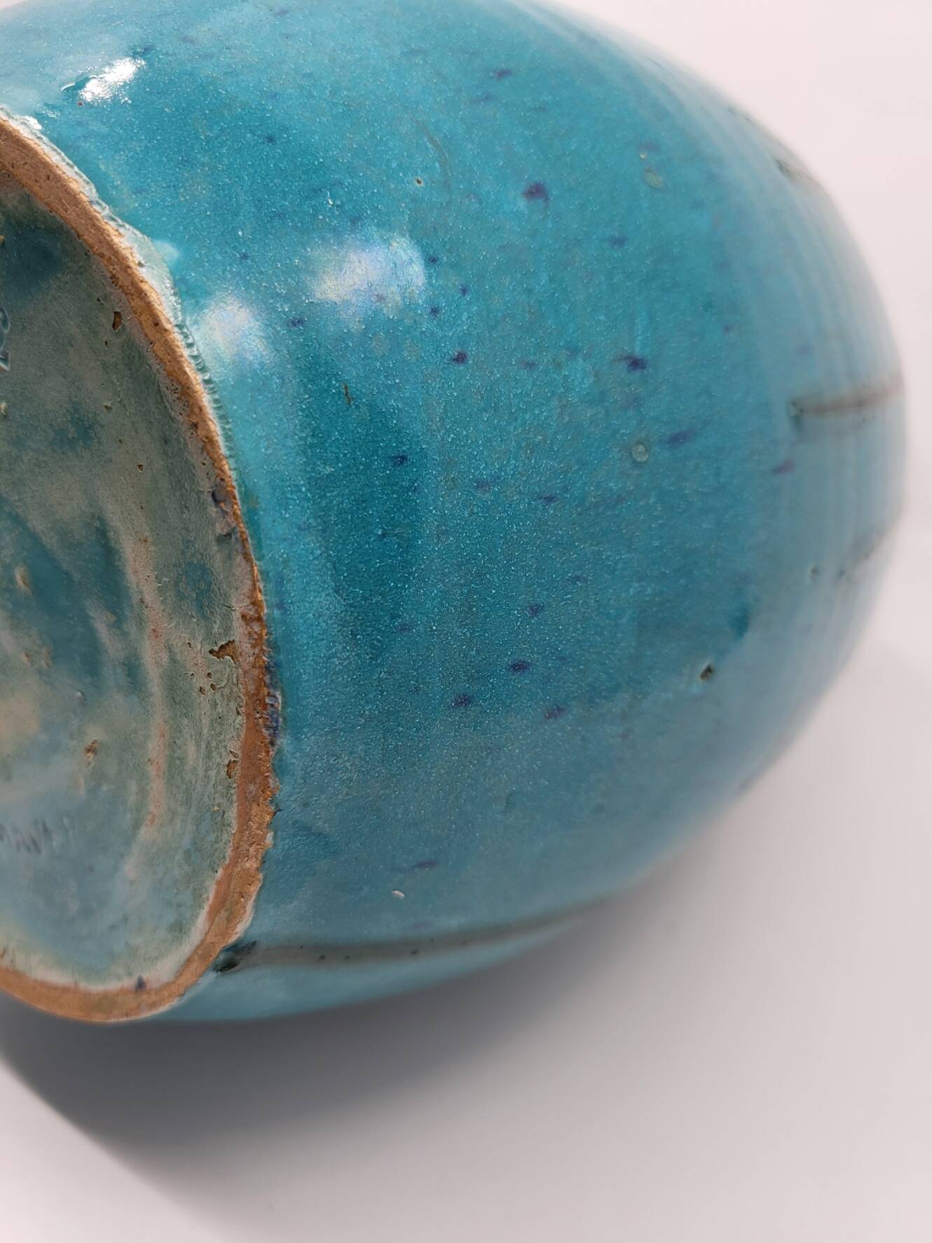 Primavera Vase for Spring in French Art Deco blue ceramic