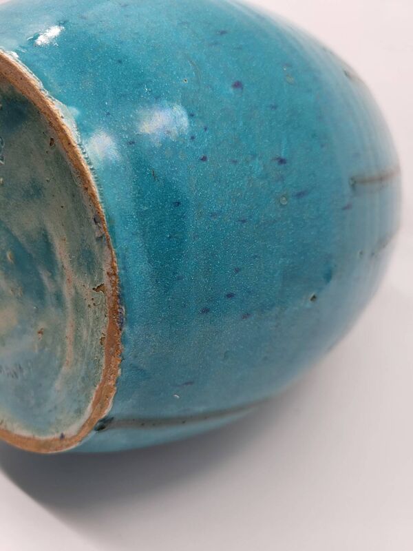 Vase Primavera pour le Printemps en céramique bleu Francais Art Déco