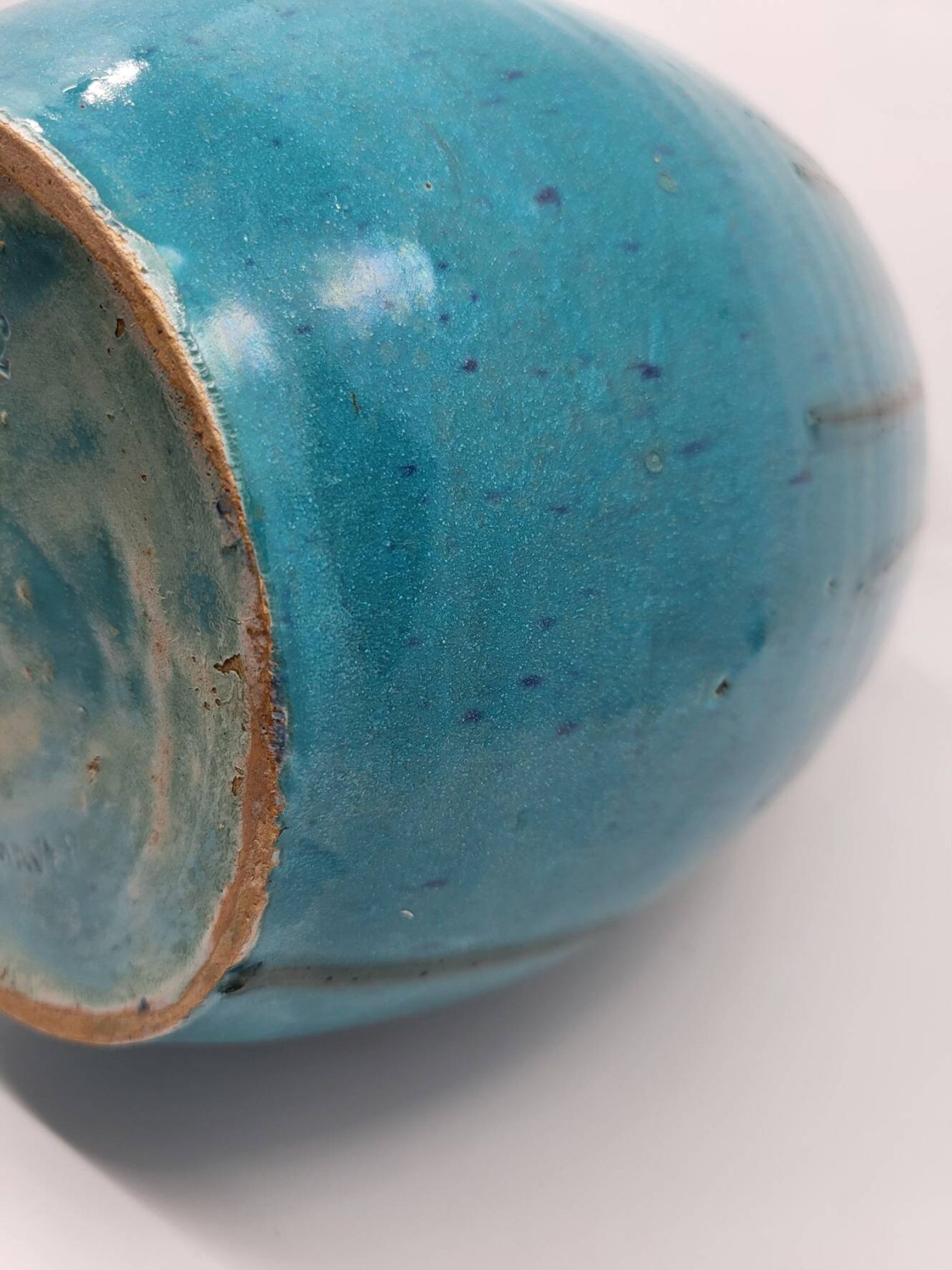 Vase Primavera pour le Printemps en céramique bleu Francais Art Déco