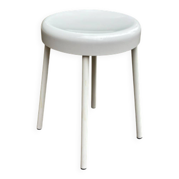 Tabouret vintage blanc années 70 — Design Space Age / Pop Art