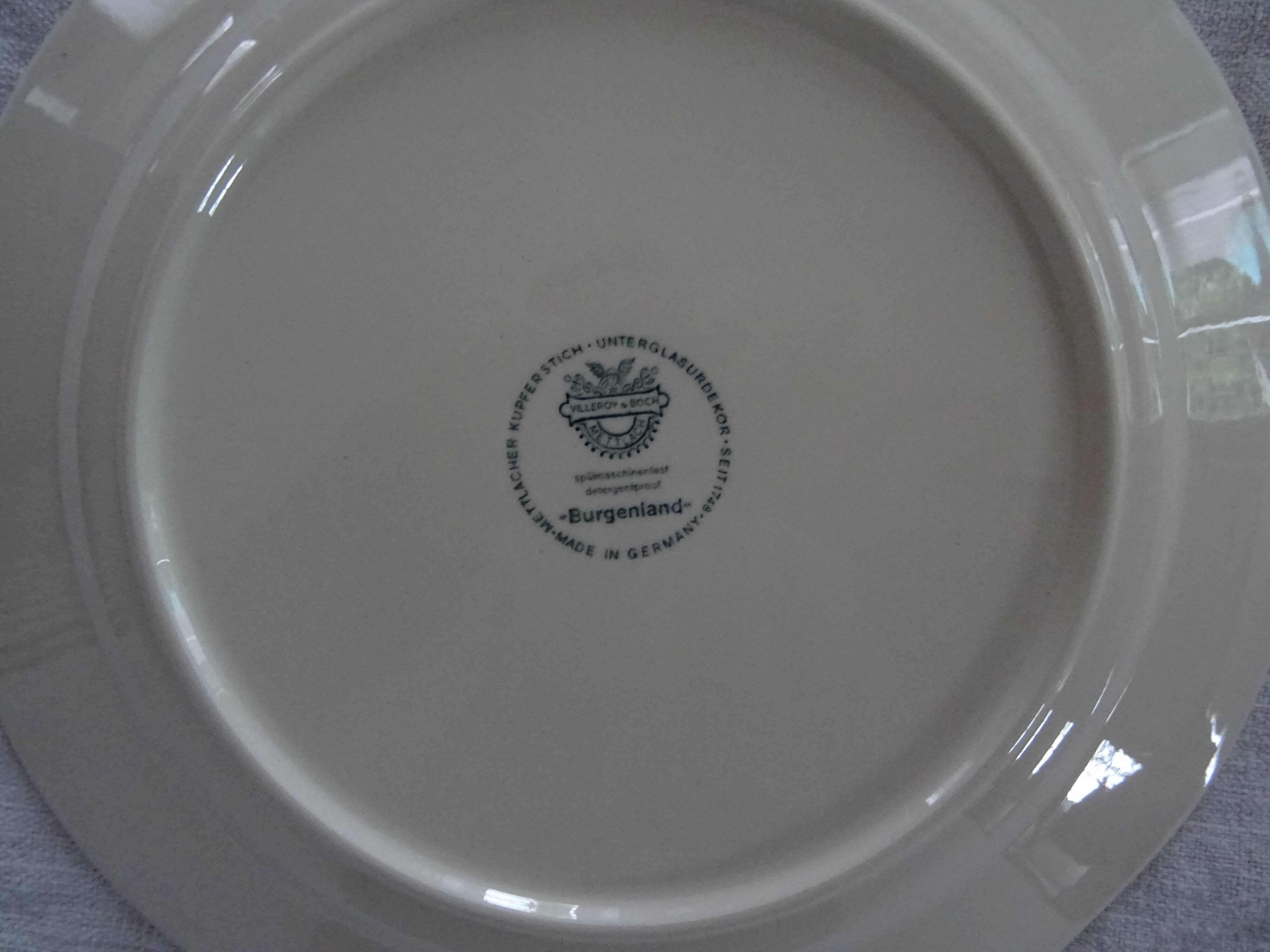 4 flat plates Villeroy and Boch Burgenland pink décor