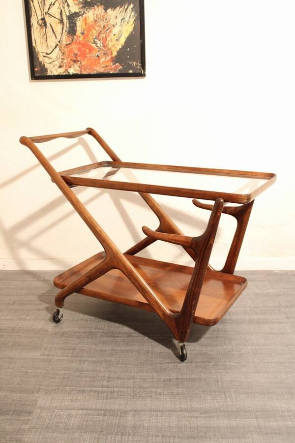 Cesare Lacca Italian fifties design serving cart for Cassina