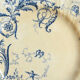 4 plates with dessert earth of iron Gien "Rinceaux"