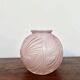 Art deco glass ball vase with palmette patterns
