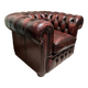 Fauteuil Chesterfield sur mesure, Fleming & Howland, cuir anglais, 2016