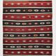 5x7 Red Black Handmade Persian Kilim Rug, 168x228Cm
