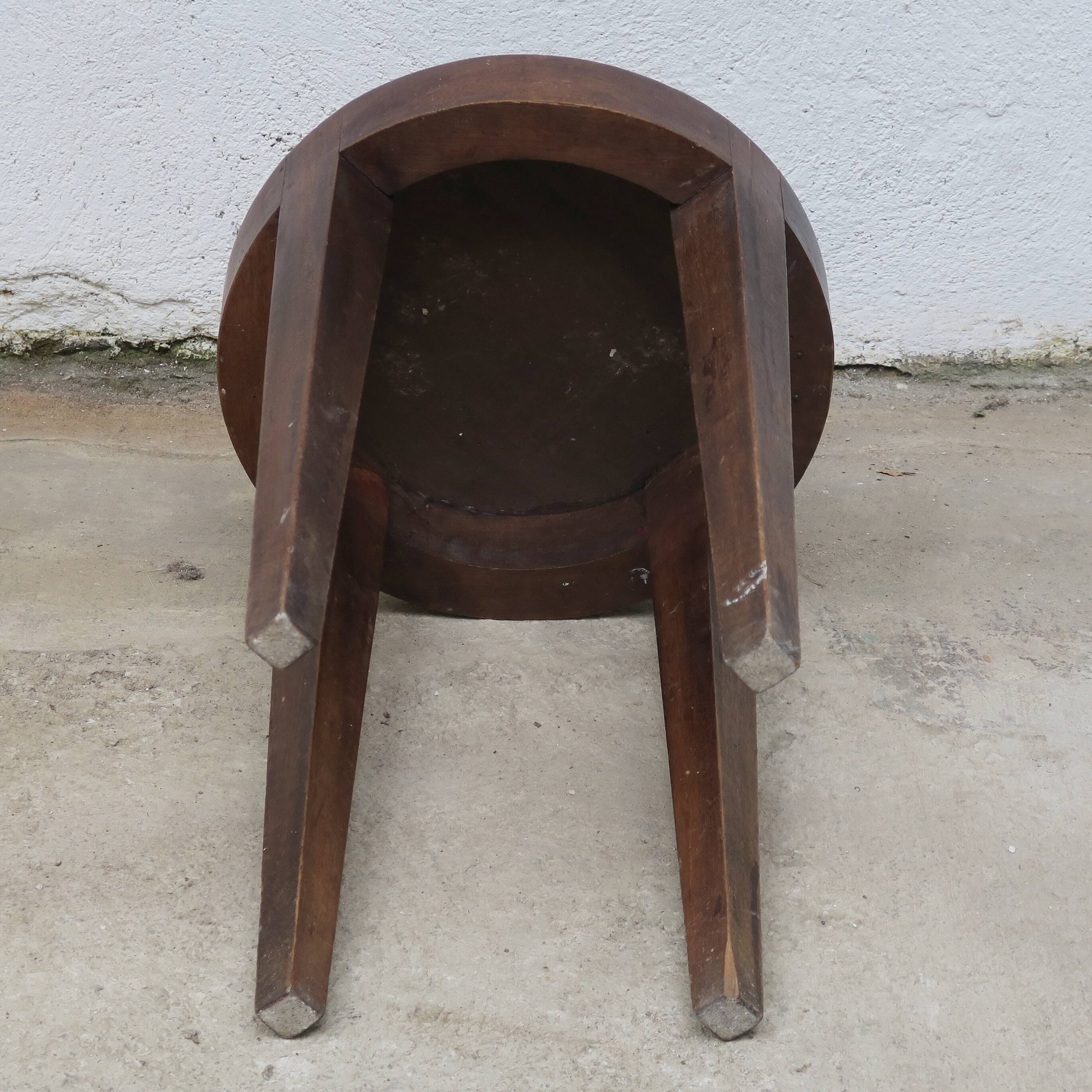 Art deco wooden stool