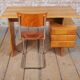 Mid-Century Writing Desk in Oak by B. Landsman, Czech, 1950s
