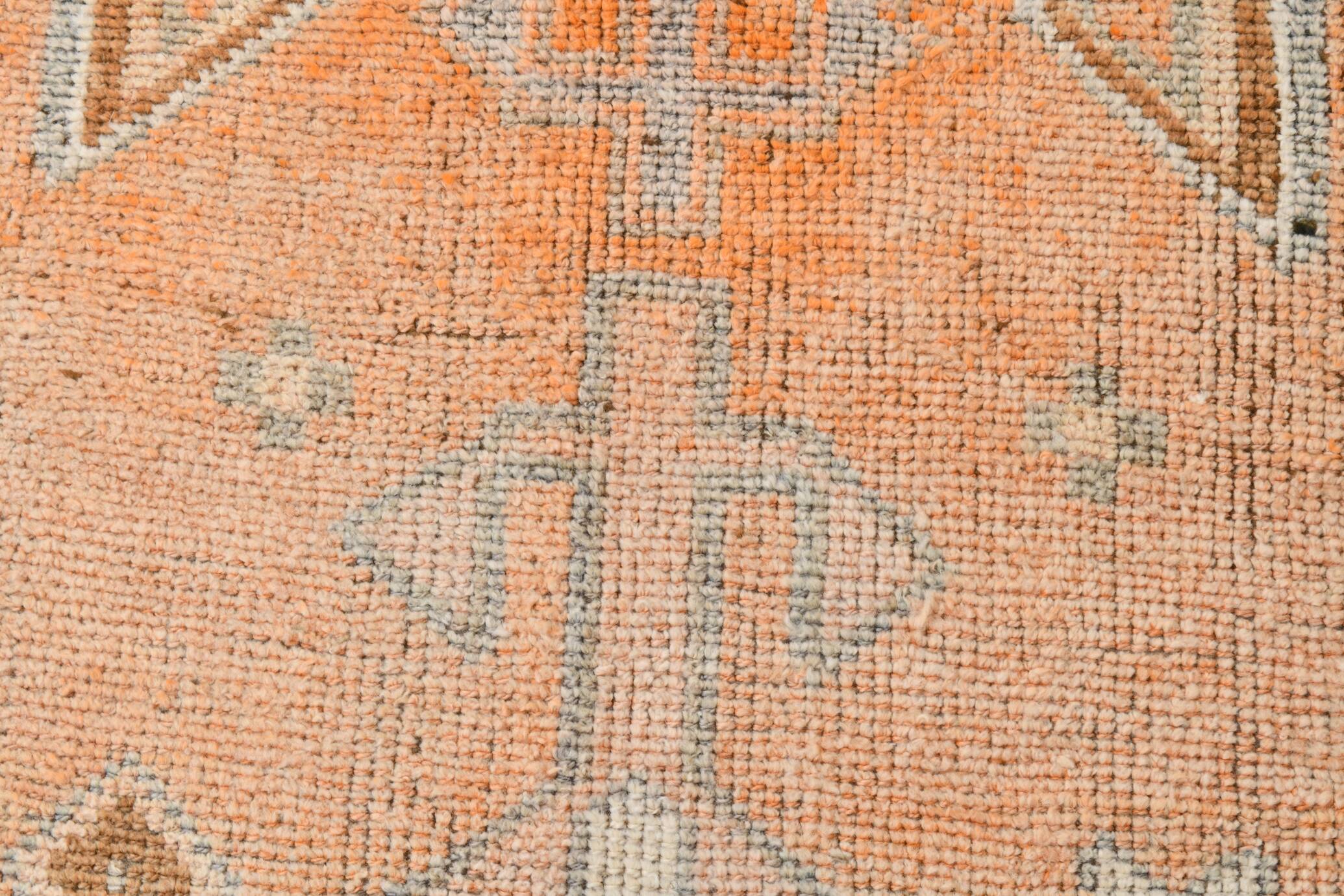 3x11 Orange Persian Runner, Rug For Hallway, Antique Runner Rug, 95x338Cm