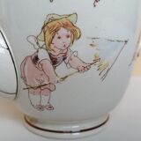 Teapot Sarreguemines cherub patterns