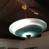 Art Deco pendant lamp in glass period 1930 1940