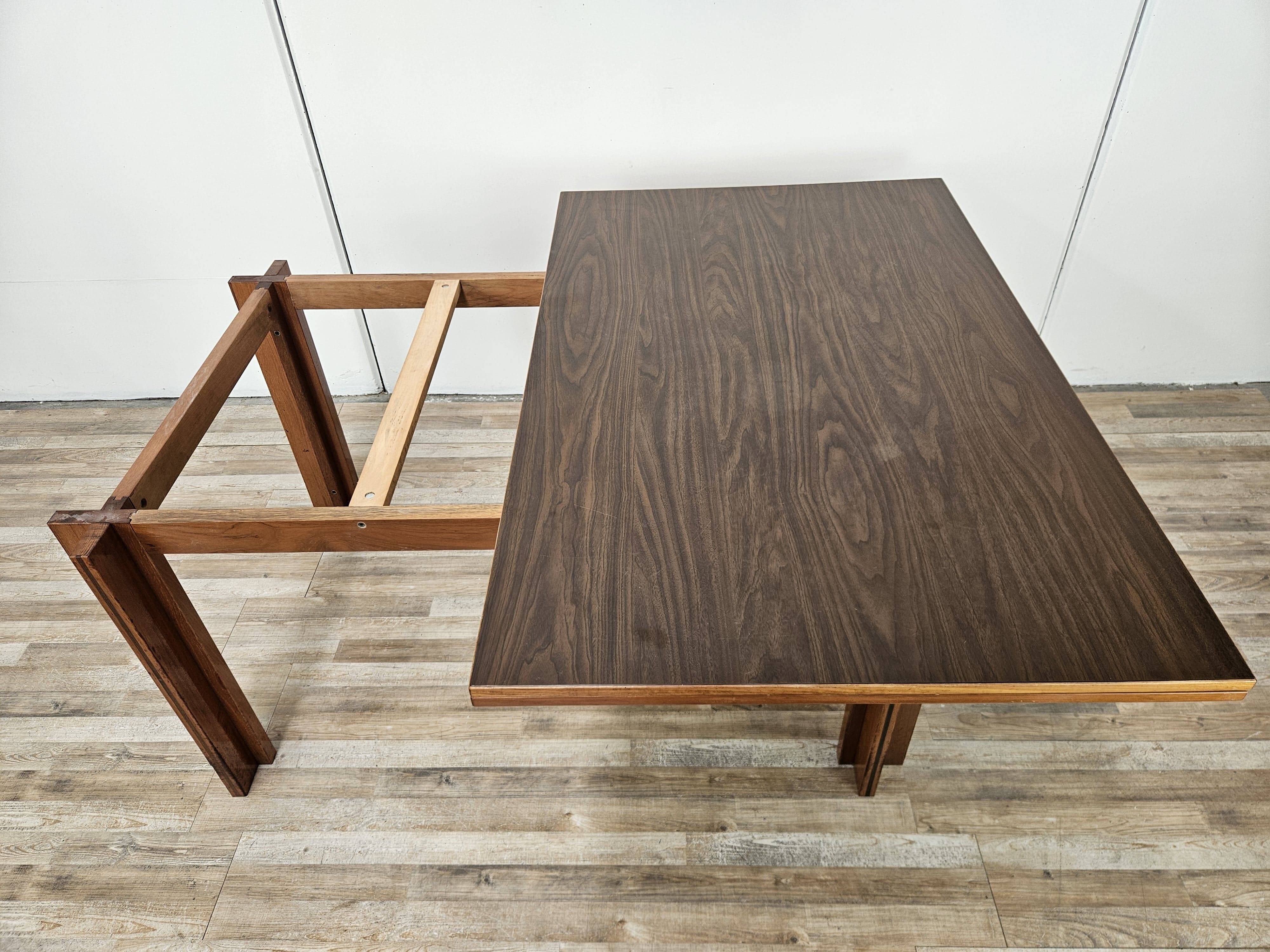 Italian design folding dining table, 1970