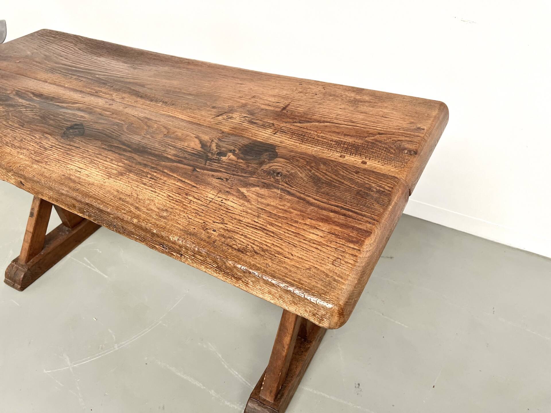 19th century brutalist oak table