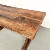 19th century brutalist oak table
