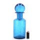 Blue bubbled glass carafe from Portieux, 1970s