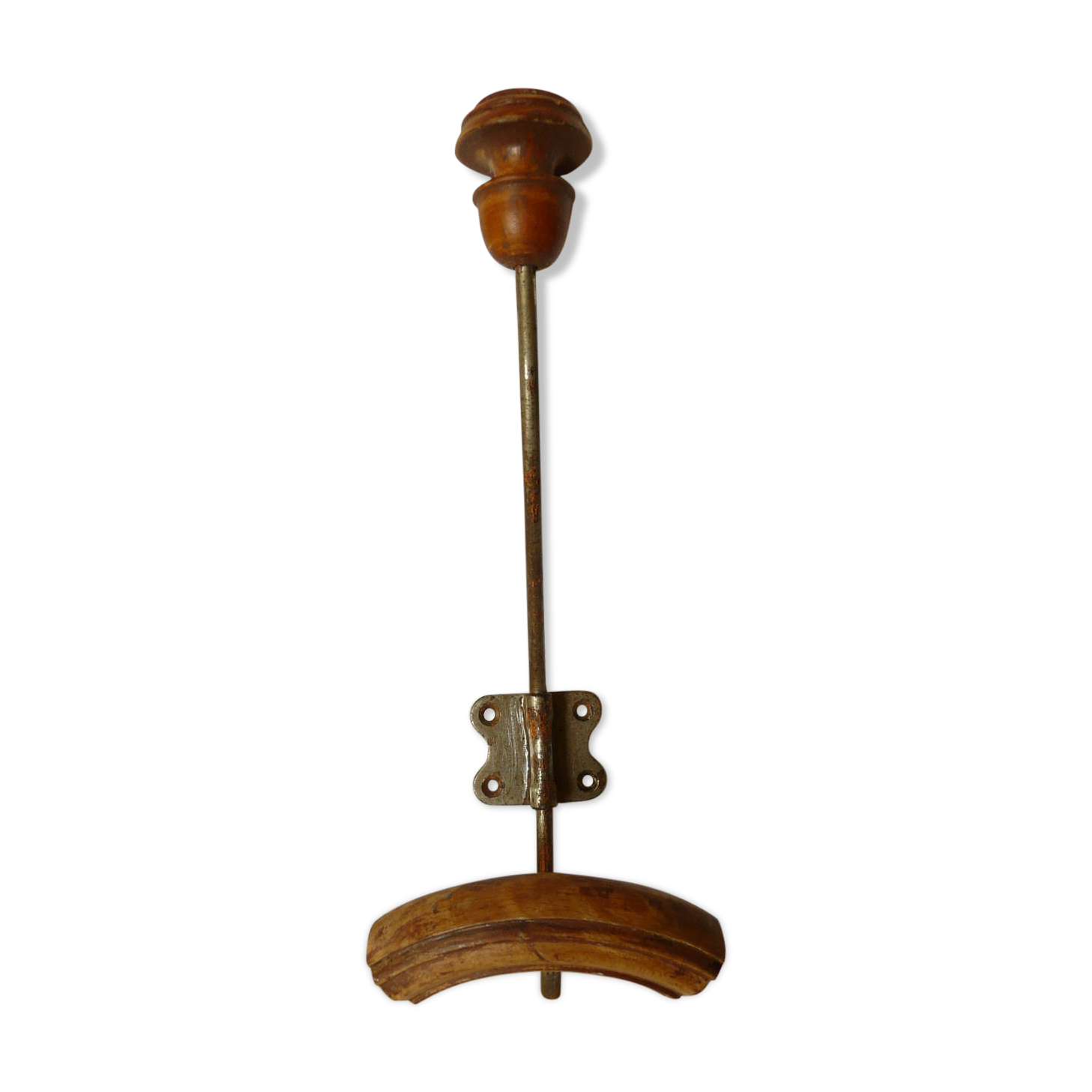Double patère bois et métal