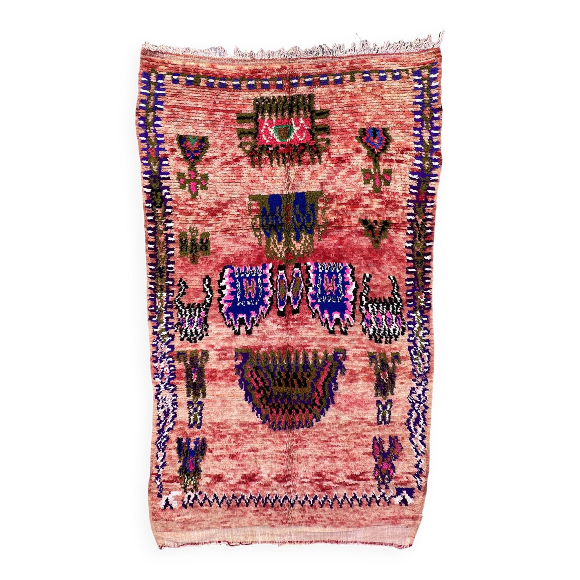 Colorful boujad Moroccan rug - 288 x 166 cm