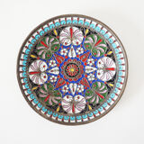 Enamelled brass mandala wall circle