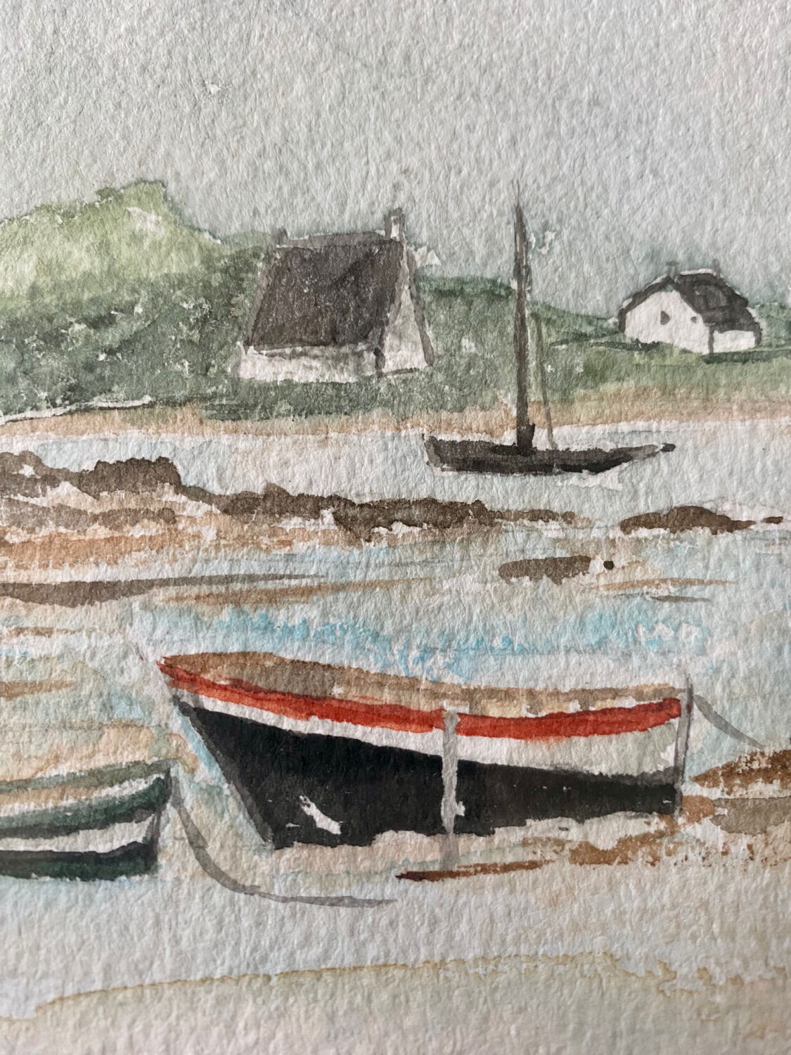 Aquarelle paysage de Bretagne