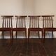 Vtg Set Of 4 Younger Mid Century Teak Dining Chairs Danish Scandi Design Retro