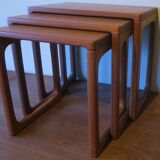 Set of mid century Danish teak nesting tables by GR Gelsted, 1960s