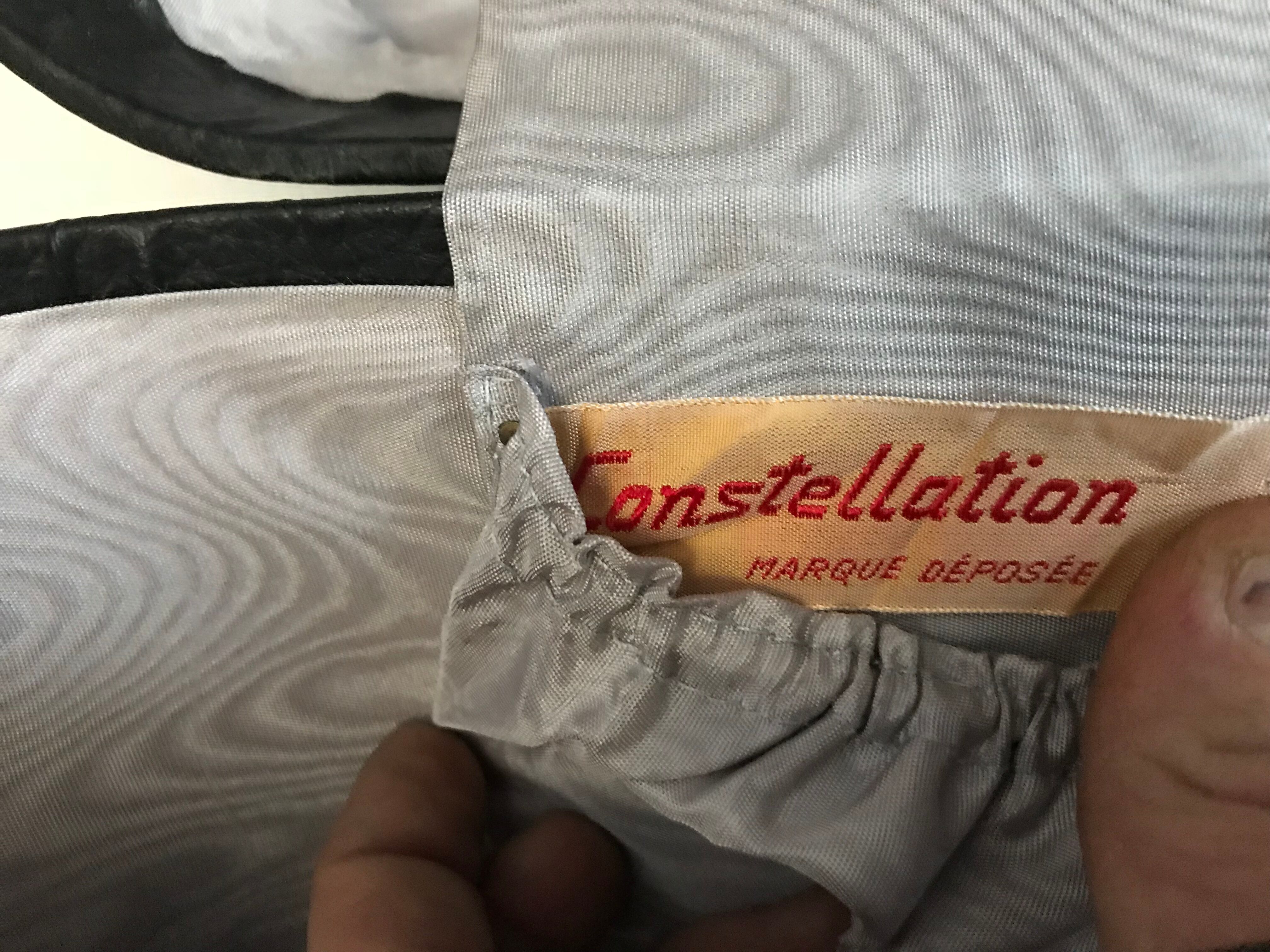 Old suitcase constellation leather black