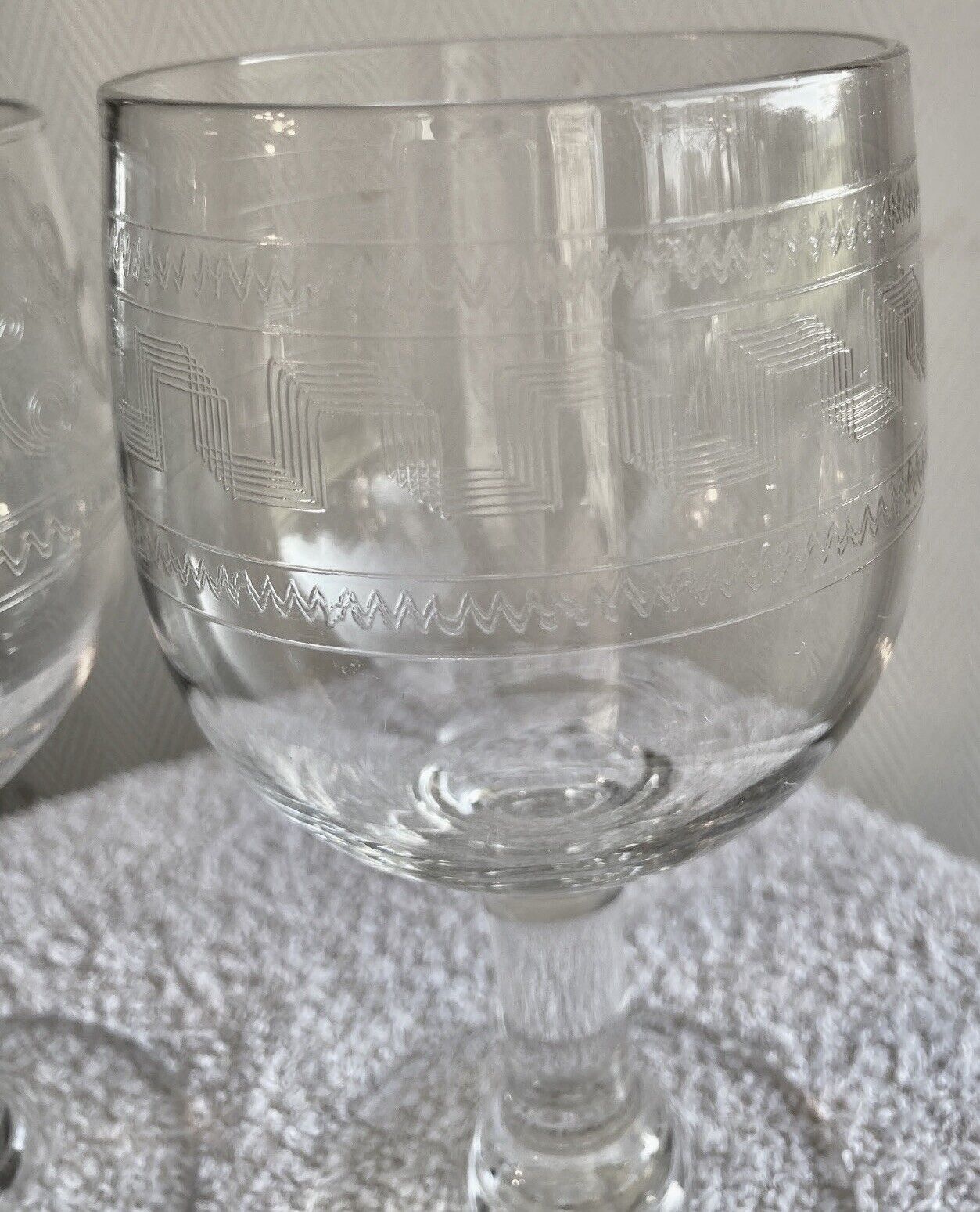 4 glasses wine or water in Baccarat crystal 1920 / 1930