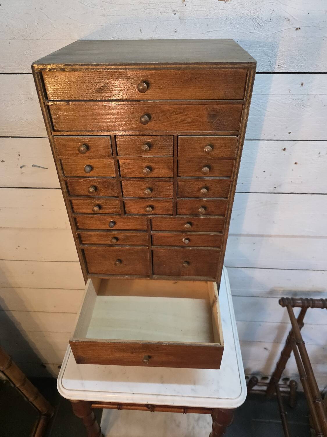 Watchmaker's workshop cabinet with drawers