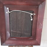 Oil on wood panel fine XIX th "The little girl with cats"