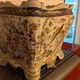 Antique jardinière in Lunéville earthenware – 1885 – Bird decoration