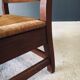 Rustic Oak & Rush Armchair, France, 1930s