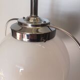 Antique chandelier - Art Deco - White opaline globe - 1940