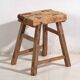 Antique solid wood stools (circa 1900). Set of 2 pieces no. 2.