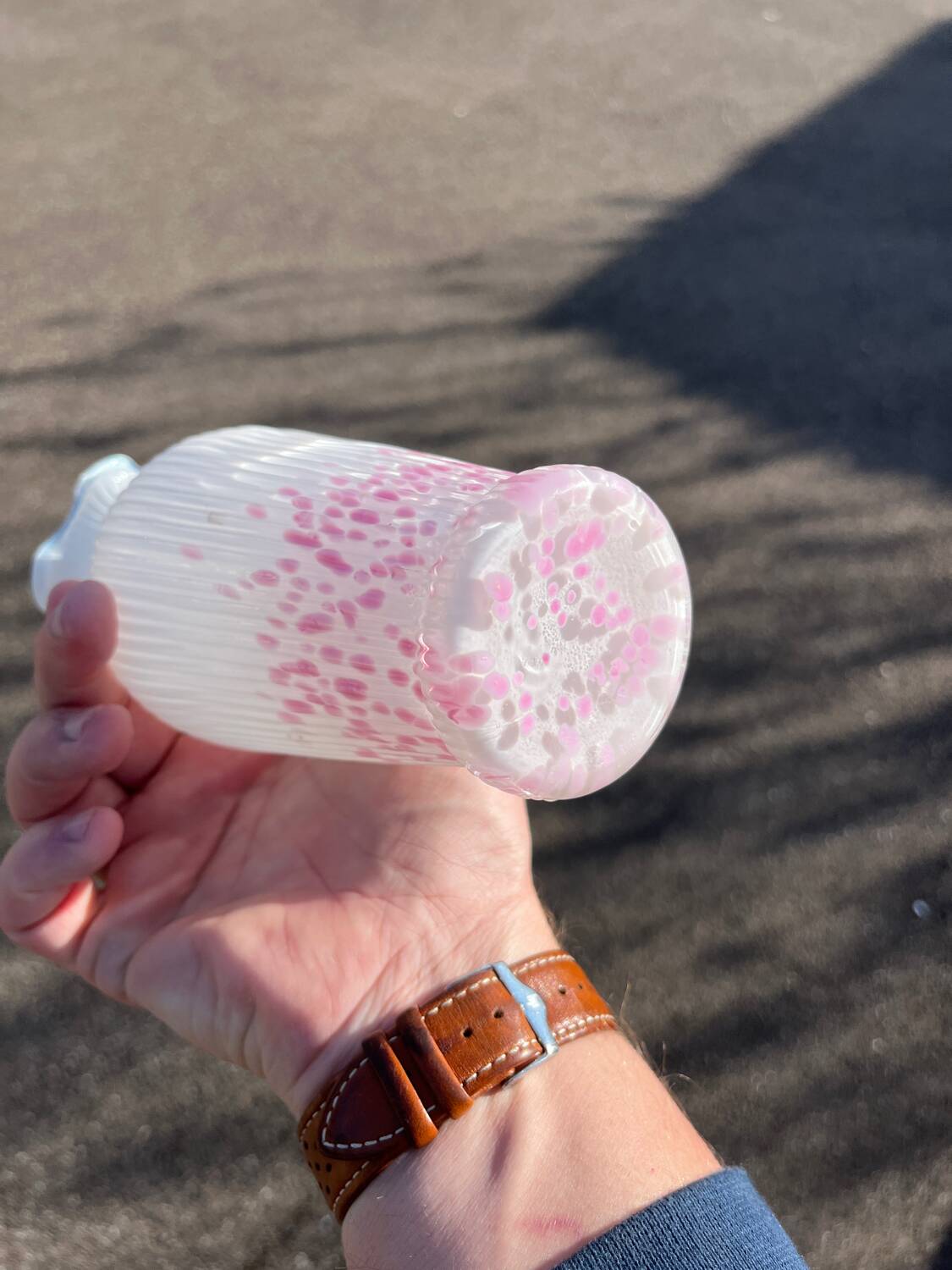 Old Opaline Glass Vase Clichy Pantin