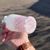 Ancien Vase verre opaline Clichy pantin