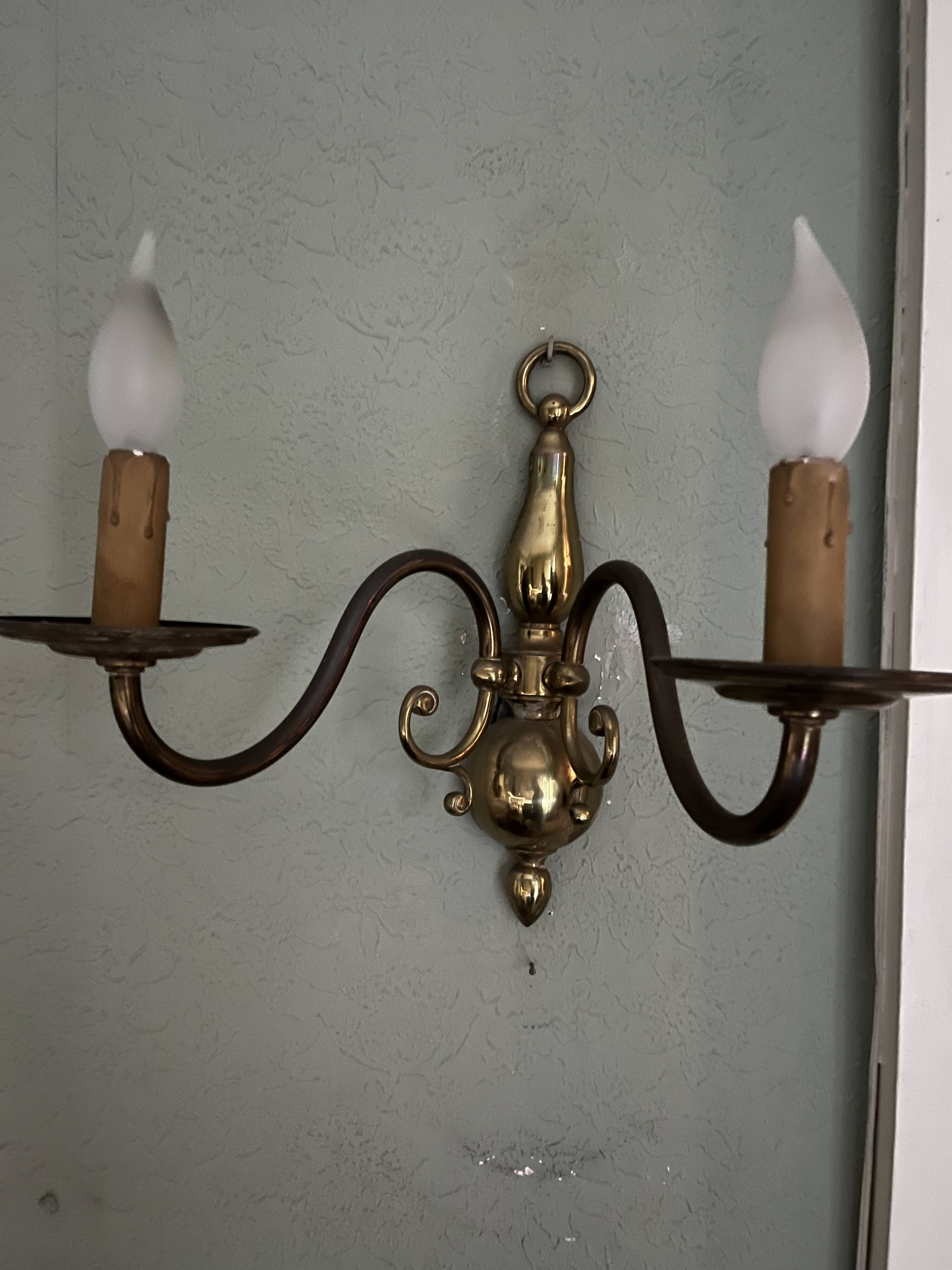 Pair of Flemish/Dutch style wall lights