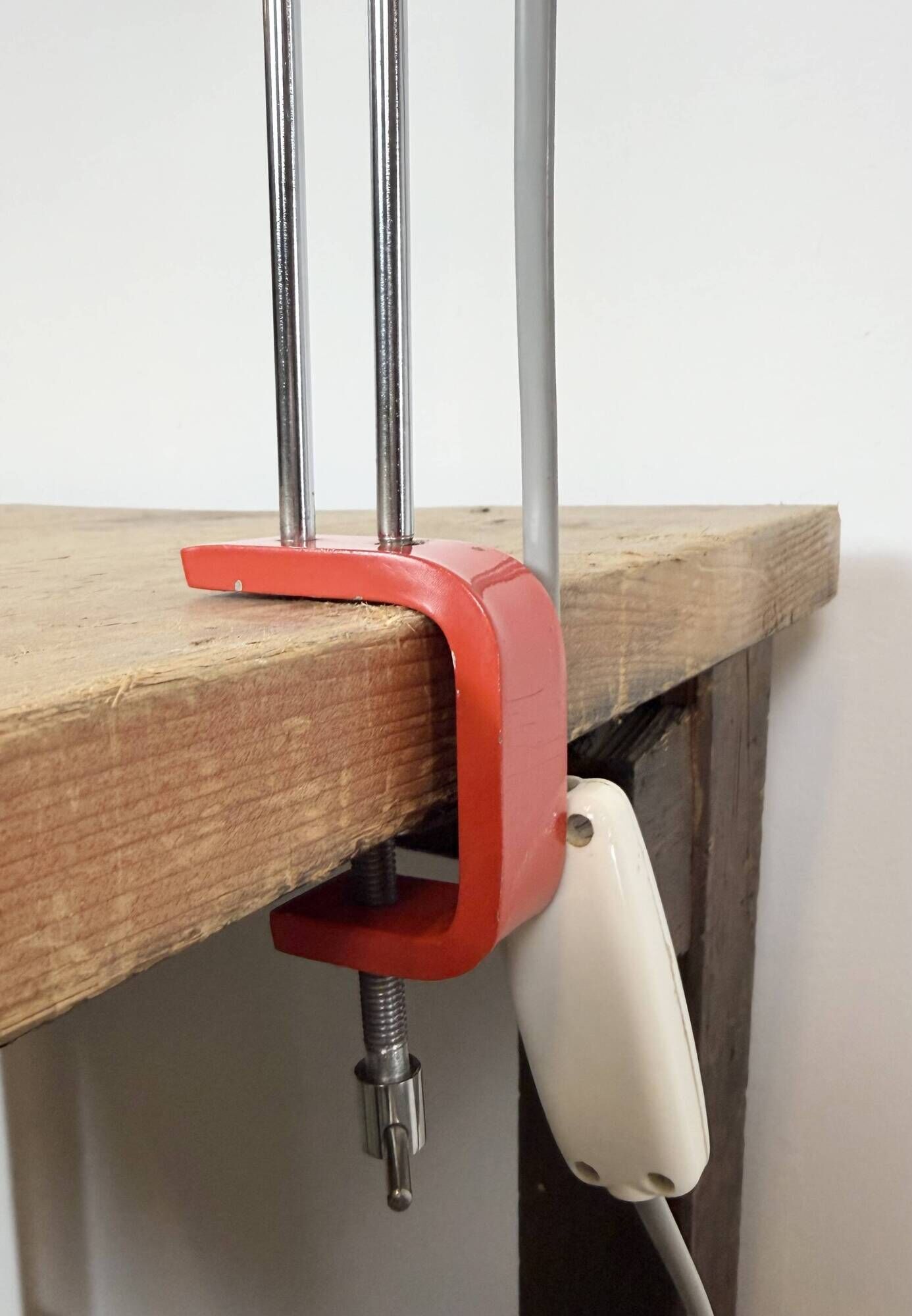 Vintage Red Table Lamp by Josef Hůrka for Lidokov, 1960s