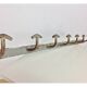 Industrial wall coat rack 7 handcrafted metal hooks