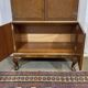 1950s English buffet bar in walnut and walnut burl.