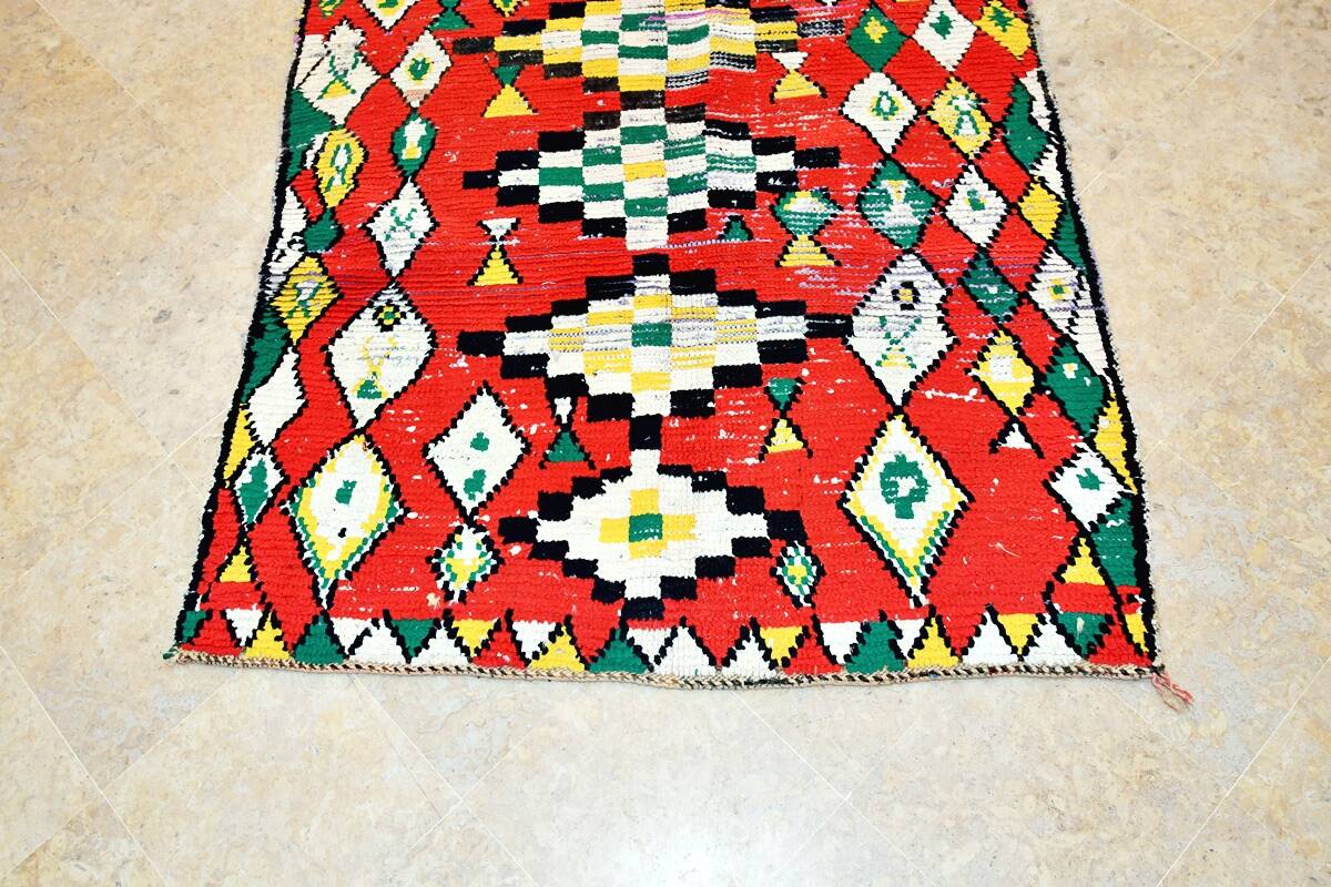 Vintage Berber hallway rug