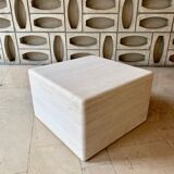 Table basse carrée en travertin adouci de berraldacci design collection