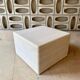 Square coffee table in softened travertine by berraldacci design collection