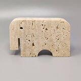 1970s original travertine elephant sculpture