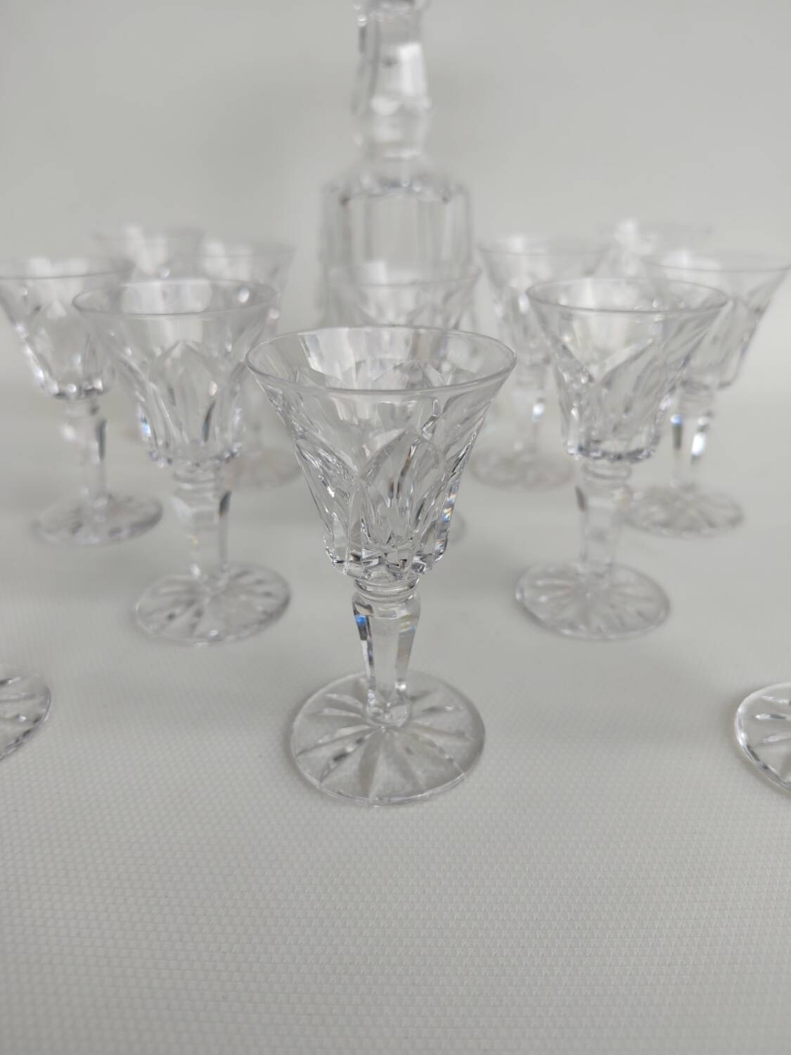 Saint Louis crystal liqueur service, Camargue model, 1970s.