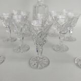 Saint Louis crystal liqueur service, Camargue model, 1970s.