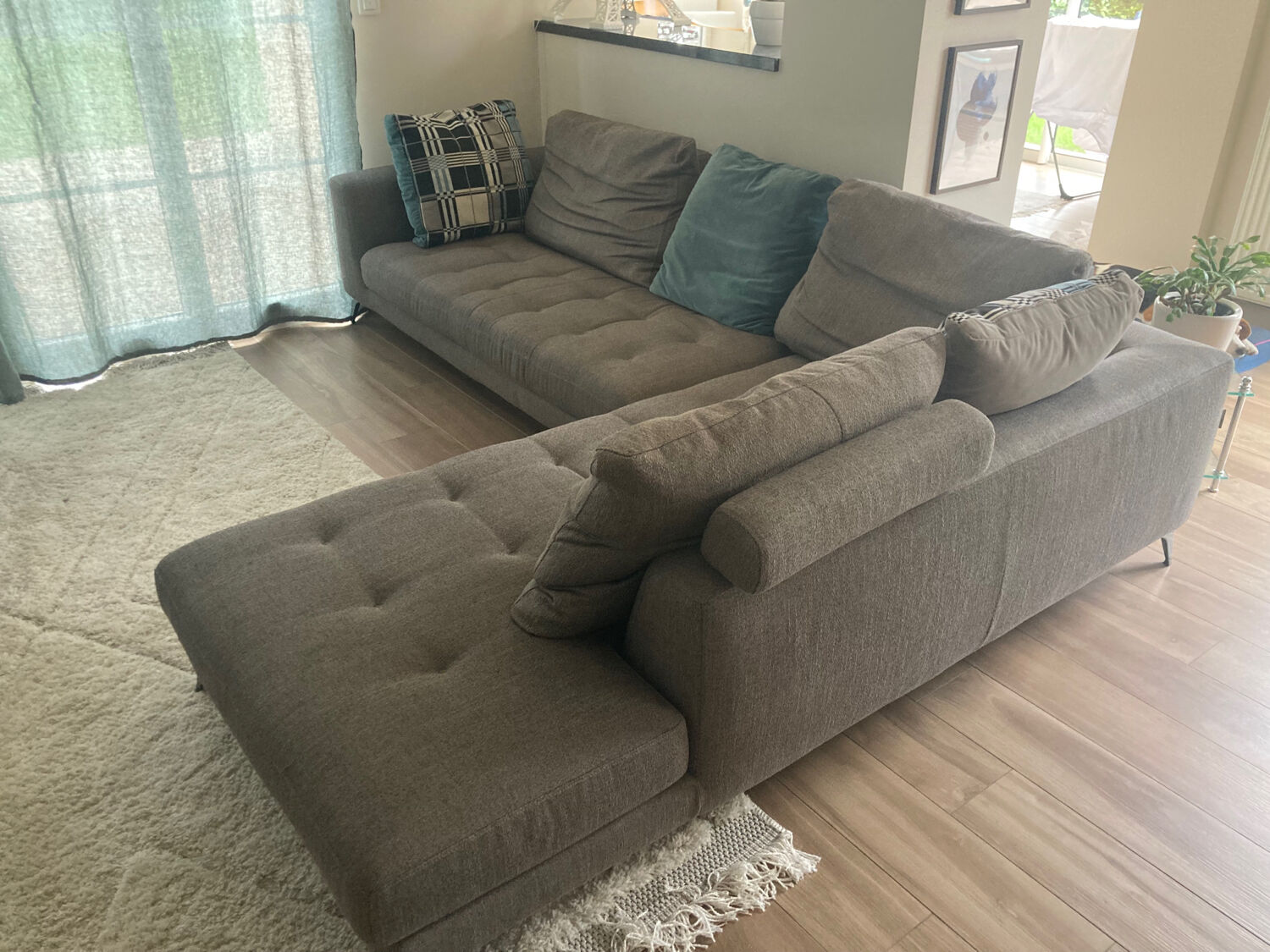 Corner sofa and pouf Roche Bobois edition Jean Paul Gaultier