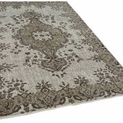 Overdyed Wool Vintage Handmade Carved Rug 165 cm x 263 cm