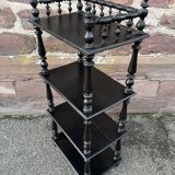 Napoleon III style blackened wood bookcase