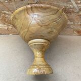 Antique Vintage Turned Wood Centerpiece Cup