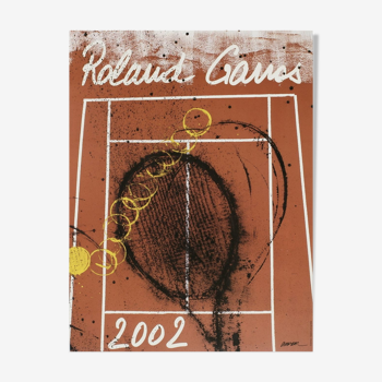 Affiche officielle Roland Garros 2002 par Arman